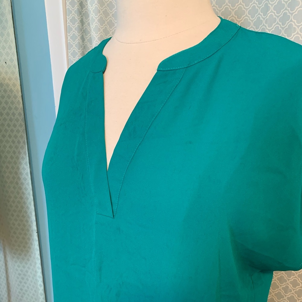 Adrianna Papell Teal Blouse
